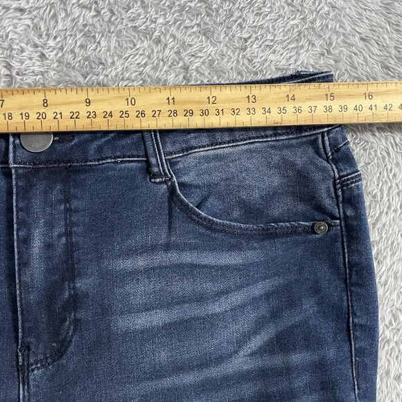 Democracy Jeans‎ Womens Size 8 High Rise Skinny Stretch Dark Wash Ankle Laced - Picture 4 of 8